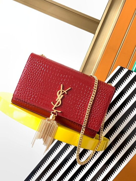 Yves Saint Laurent Handbags - Yves Saint Laurent Red Shoulder Bag